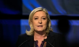 Marine Le Pen le 13 décembre 2015 à Hénin-Beaumont