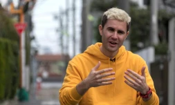 Le YouTuber français Cyprien, le 2 avril 2019 à Tokyo