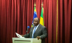 Le président gabonais Ali Bongo Ondimba lors d'une conférence de presse, le 1er septembre 2016 à Libreville