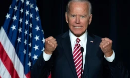 L'ancien vice-président américain Joe Biden prononce un discours devant des militants démocrates le 16 mars 2019 à Dover (Delaware, est)