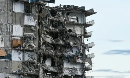 L'immeuble effondré à Surfside, en Floride, le 24 juin 2021