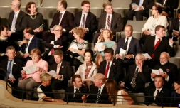 Les membres du G20 se sont offerts une pause musicale avant un dîner d'honneur lors des discussions à Hambourg, le 7 juillet 2017