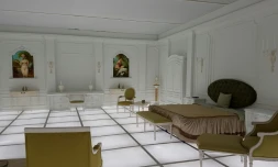 "The Barmecide Feast", une reproduction de la célèbre chambre à coucher de "2001: l'Odyssée de l'espace" exposée à Washington à l'occasion des 50 ans de la sortie du chef d'oeuvre de Stanley Kubrick