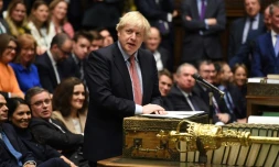 Le Premier ministre britannique Boris Johnson s'adresse à la Chambre des communes, le 18 décembre 2019