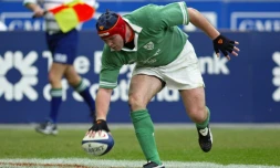 L'Irlandais Anthony Foley lors d'un match du Six nations contre la France, le 14 février 2004 au Stade de France