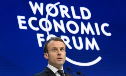 Emmanuel Macron à Davos en Suisse, le 24 janvier 2018 