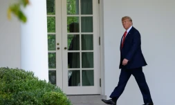 Le président américain Donald Trump arrive à la Maison Blanche le 26 septembre 2019