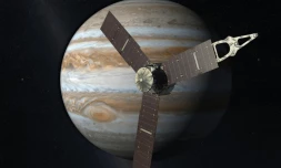 Montage photo réalisé par la Nasa dela sonde Juno en orbite autour de Jupiter, le 5 août 2015