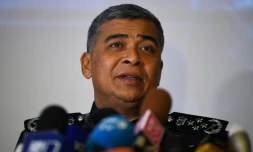 Le chef de la police nationale malaisienne, Khalid Abu Bakar, en conférence de presse à Kuala Lumpur, le 22 février 2017 