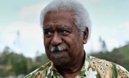 Roch Wamytan, leader de l'Union Calédonienne, à Nouméa le 30 octobre 2018