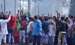 Manifestation à Rohtak, dans le nord de l'Inde contre le systÚme de castes, le 20 février 2016