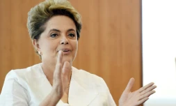 La président brésilienne Dilma Rousseff -ici le 15 avril 2016- joue son mandat alors que les députés se pronocent sur sa destitution 