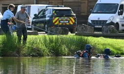 Sondage d'un plan d'eau, Ă Saint-Blaise-La-Roche (Bas-Rhin), le 27 septembre 2023