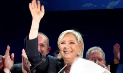 Marine Le Pen, le 23 avril 2017 à Hénin-Beaumont