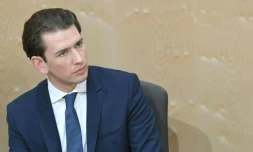 Le chancelier autrichien Sebastian Kurz lors d'une session spéciale du parlement au terme de laquelle une motion de censure a été adoptée, entraßnant son départ aprÚs l'Ibizagate, le 27 mai 2019