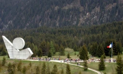 Le monument de la résistance sur le Plateau des Glières en mai 2017