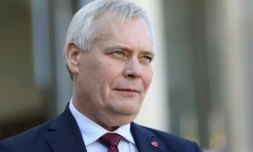 Le Premier ministre finlandais Antti Rinne le 18 septembre 2019 devant l'Elysée, à Paris, lors d'une visite diplomatique