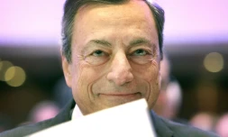 Mario Draghi, le président de la BCE, le 17 novembre 2017 à Francfort, lors d'un congrÚs de l'institution