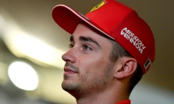 Le pilote monégasque Charles Leclerc (Ferrari) en conférence de presse sur le circuit de Yas Marina à Abou Dhabi, le 28 novembre 2019    