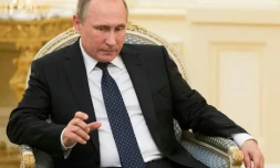 Le président russe Vladimir Poutine le 8 août 2016 à Bakou en Azerbaidjan 