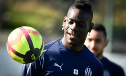 L'attaquant de Marseille Mario Balotelli à l'entraînement le 22 février 2019