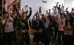 Hong Kong media have reported that the city's pro-democracy camp is headed for a stunning victory in the district council elections