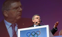 Le président du CIO Thomas Bach à Lausanne, le 19 avril 2016