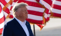 L'ancien président américain Donald Trump pendant un meeting à Waco, au Texas, le 25 mars 2023