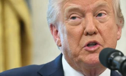 Le président américain Donald Trump à la Maison Blanche, le 22 avril 2025