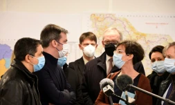 Le ministre de la Santé Olivier Véran à Metz (Moselle) le 12 février 2021
