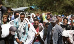 Obsèques le 17 décembre 2015 dans le village de Yubdo d'un homme tué lors de manifestations dans la région d'Oromia