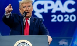 Donald Trump lors de la conférence CPAC à National Harbor, près de Washington, le 29 février 2020