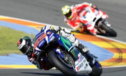 L'Espagnol Jorge Lorenzo (Yamaha) lors du GP de Valence, catégorie MotoGP sur le circuit Ricardo Tormo, le 13 novembre 2016