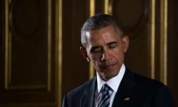 Le président américain Barack Obama lors d'une conférence de presse à Londres, le 22 avril 2016