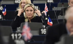 Marine Le Pen au Parlement européen, le 26 octobre 2016