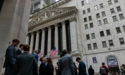 Devant la Bourse de New York le 2 avril 2025.