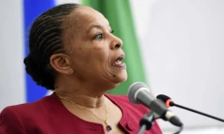 La ministre française de la Justice Christiane Taubira, le 21 décembre 2015 à Alger
