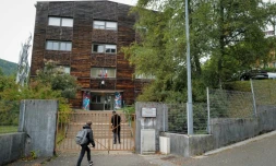 L'entrée du collège Pierre-Hyacinthe Cazeaux à Morez (Jura), le 4 octobre 2019