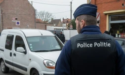 Des policiers belges, le 24 mars 2016 à Bruxelles
