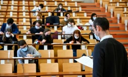 Cours à effectifs réduit à l'université de Rennes 1 le 4 février 2021