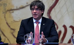 Le président indépendantiste de la Catalogne, Carles Puigdemont , le 9 juin 2017 à Barcelone