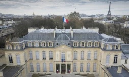 Vue aérienne du Palais de l'Elysée à Paris prise le 12 mars 2019