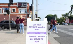 Un centre de vaccination à Los Angeles, le 17 août 2021