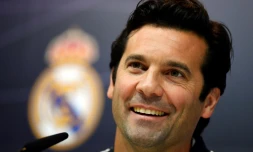 L'entraîneur par intérim du Real Madrid Santiago Solari en conférence de presse le 30 octobre 2018