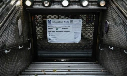 Une station de métro fermée le 6 décembre 2019 à cause de la réforme des retraites