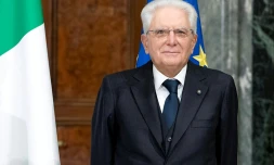 Le président italien Sergio Mattarella à Rome le 29 octobre 2021
