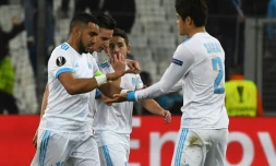 Les Marseillais restent sur un bon match nul face à Bilbao, avec notamment un but de leur capitaine Dimitri Payet, le 8 mars 2018 au Velodrome