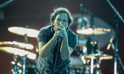 Eddie Vedder de Pearl Jam lors d'un concert à Central Park en septembre 2015