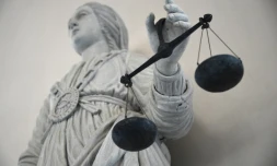 Statue de la déesse de la Justice, le 19 mai 2015, à Rennes
