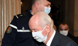 L'ancien Premier ministre Edouard Balladur le 19 janvier 2021 devant la Cour de justice de la République à Paris